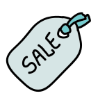 Cartellino del prezzo di vendita icon