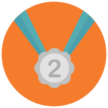 Medalha de segundo lugar icon