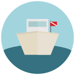 Лодка для дайвинга icon