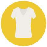 Camiseta con cuello en v icon