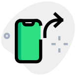 Message forward sign from smartphone instant messenger icon