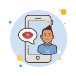 Man Phone Kiss icon