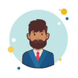 Man With Beard in Suit icon