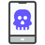 Smartphone malware icon