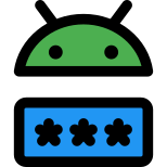 Latest Android software with password authentication layout icon