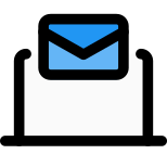 New mail on laptop icon