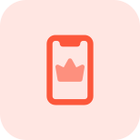 Membership crown badge for smartphone online member icon