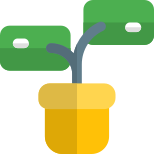 Money plant concept - finance and sales investment layout icon