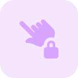 Lock the screen with single tap - padlock Logotype icon