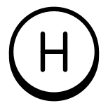 동그라미가있는 H icon