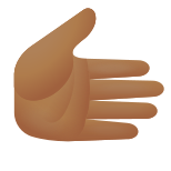 Rechtshand-Mitteldunkler-Hautton-Emoji icon