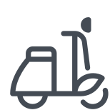 Scooter de entrega vazia icon