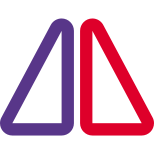 Mirror image of design in two dimensional software icon