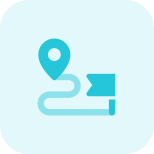 Location with pin for navigation isolated on a white background icon