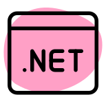 Dot net domain for sale under landing page template icon