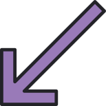 Down Left Arrow icon