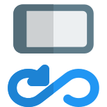 Mobile phone compass calibration with loop arrow icon