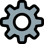 Tooth gear setting logo in computer operating system icon