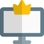 Membership crown badge for premium online member icon