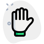 Hand gesture for high-five and stop signal icon