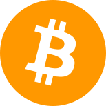 Bitcoin a cryptocurrency, a form of electronic cash and decentralized digital currency. icon