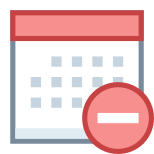 Menos calendário icon