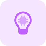 Ideas for the innovative microprocessor Technology isolated on a white background icon