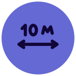 Distance of about ten kilometers range on a road signal icon