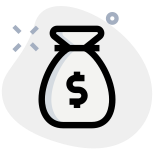 Money bag dollar collection deposite value currency icon