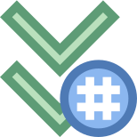 Chevron hashtag icon