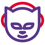 外部 Napster 一套三件以音乐为中心的在线服务徽标二重奏 Revivo icon