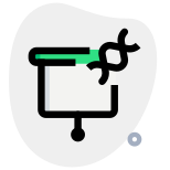 DNA screening presentation on a whiteboard isolated on a white background icon