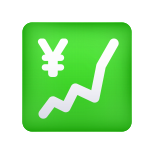 Chart-Erhöhung-mit-Yen-Emoji icon