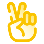 Mano segno di pace icon