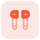 Pair of headphone accessory device with high bass icon