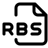 RBS File Association format contains audio data and is often encoded at lower bits icon