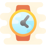 Relojes Vista de frente Filled icon