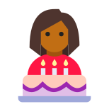 誕生日の女の子とケーキの皮のタイプ-5 icon