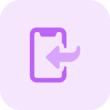 Smartphone backup option isolated on a white background icon