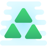 Trois triangles icon