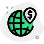 externo-internacional-localização-dinheiro-negócio-conceito-layout-logotipo-negócio-verde-tal-revivo icon