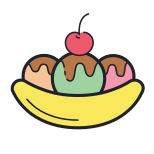 Banana split icon