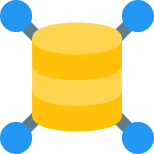 Backup hosted network of an medium size enterprise network icon