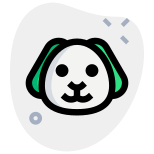 Cute puppy pictorial representation emoji shared on messenger icon