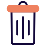 Trash can for the restaurant for rubbish throwing icon