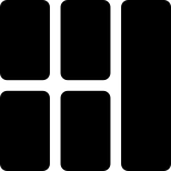 Right bar strip with grid lines parting sections icon