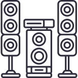 Home theater speaker icon