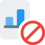 Bar chart report paper with errors in statics icon