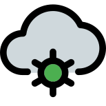 Cloud computing software setting and preferences option icon