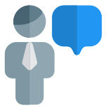 Chatting with business peers messenger application function layout icon